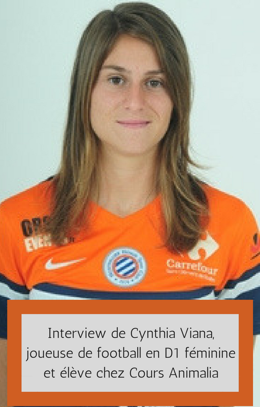Cynthia Viana, joueuse de football professionnelle et élève chez Cours Animalia