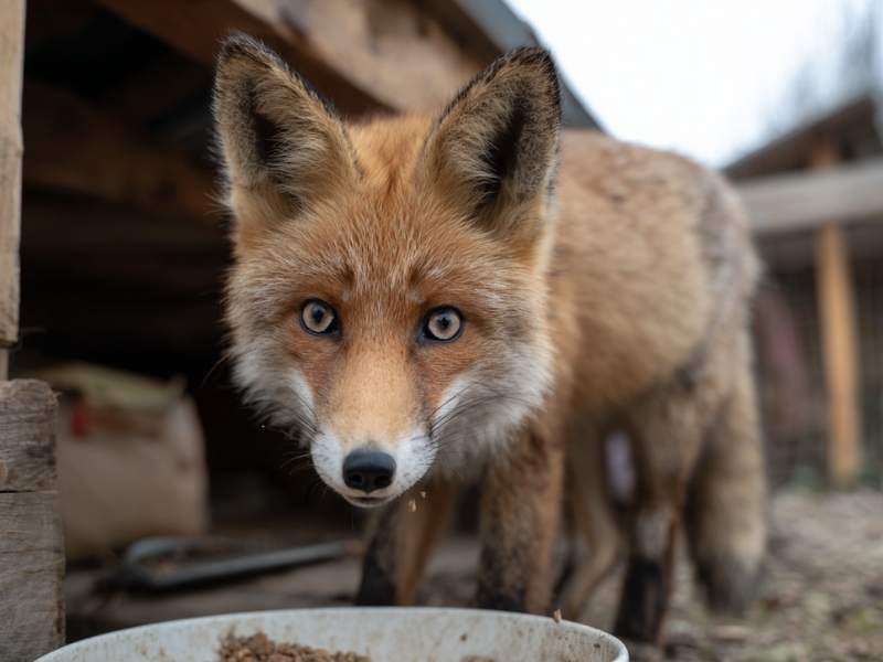 Renard en refuge pour animaux