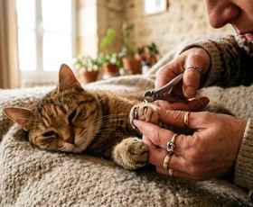 Couper les griffes d'un chat